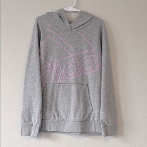 Adidas Kids Gray and Pink Sweater